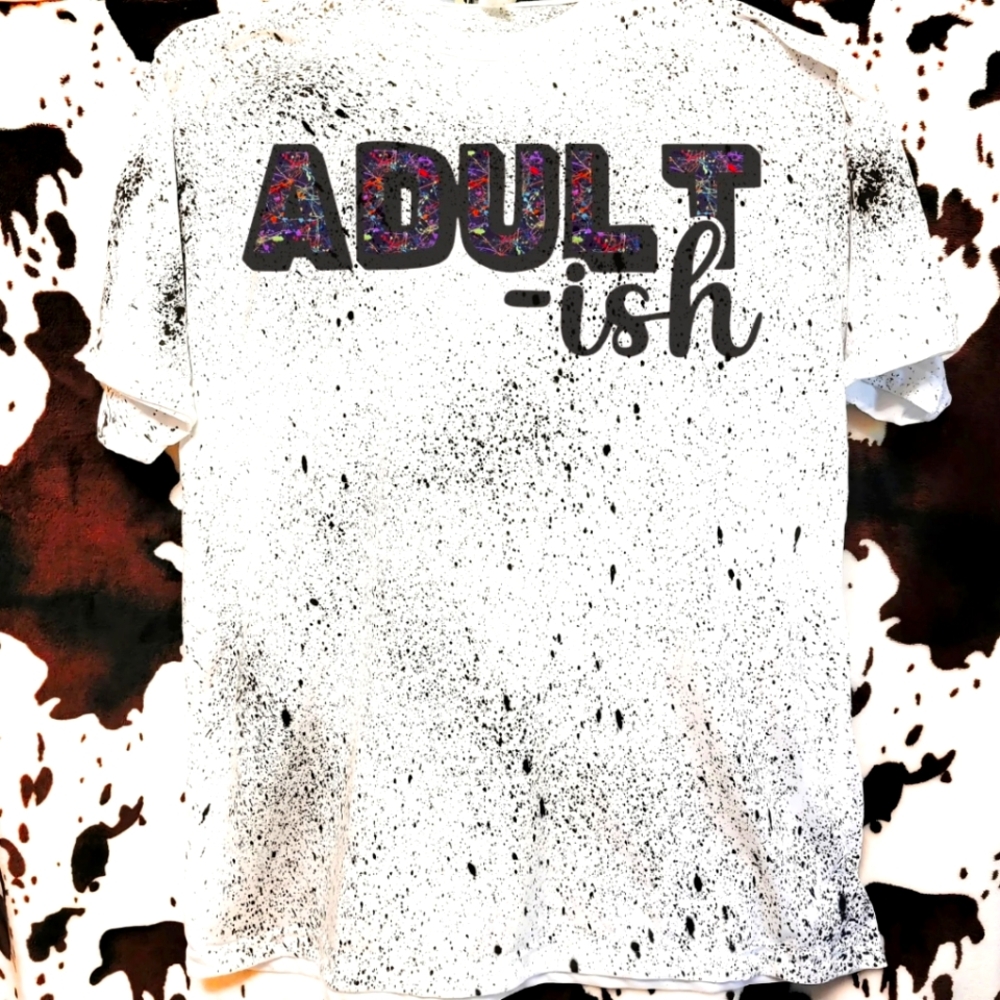 Adultish White Short Sleeve T-Shirt